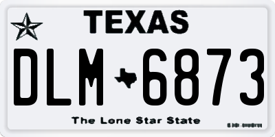 TX license plate DLM6873