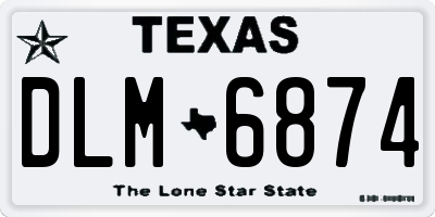 TX license plate DLM6874
