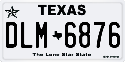 TX license plate DLM6876