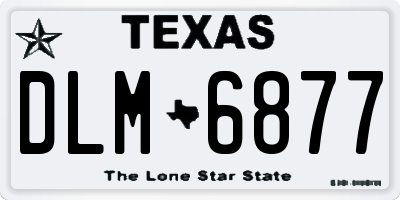 TX license plate DLM6877