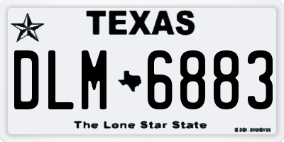 TX license plate DLM6883