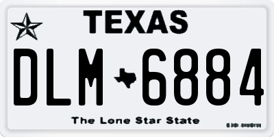 TX license plate DLM6884