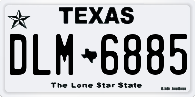 TX license plate DLM6885