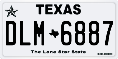 TX license plate DLM6887