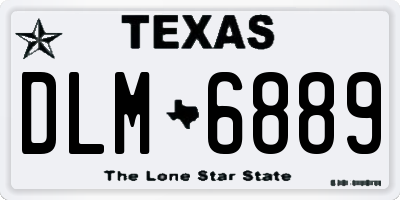 TX license plate DLM6889