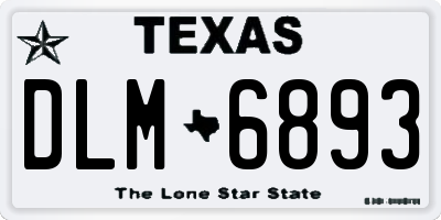 TX license plate DLM6893