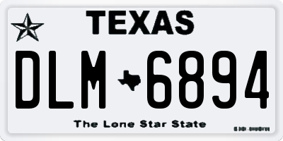 TX license plate DLM6894