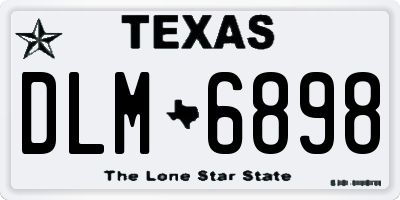 TX license plate DLM6898