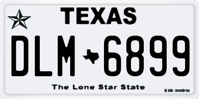 TX license plate DLM6899