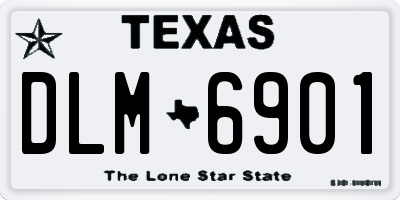 TX license plate DLM6901