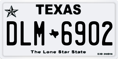 TX license plate DLM6902