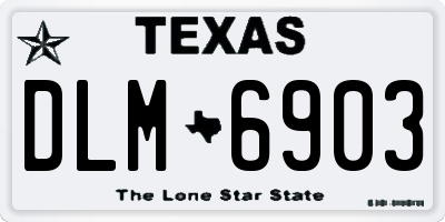 TX license plate DLM6903