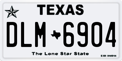 TX license plate DLM6904