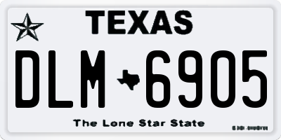 TX license plate DLM6905