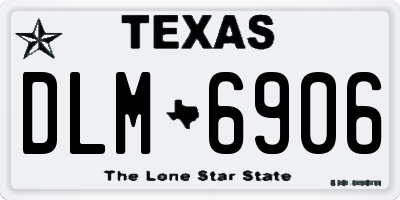 TX license plate DLM6906