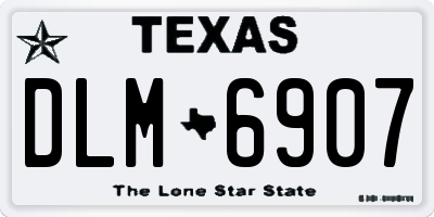 TX license plate DLM6907