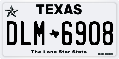 TX license plate DLM6908