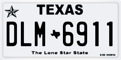 TX license plate DLM6911