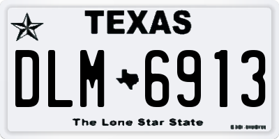 TX license plate DLM6913
