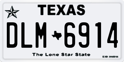TX license plate DLM6914