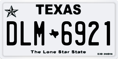 TX license plate DLM6921