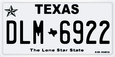 TX license plate DLM6922