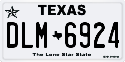 TX license plate DLM6924