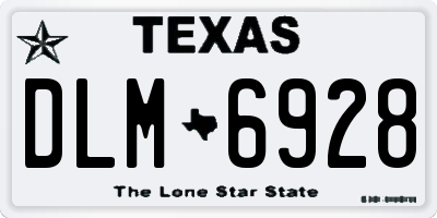 TX license plate DLM6928