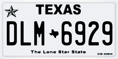 TX license plate DLM6929