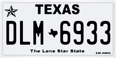 TX license plate DLM6933