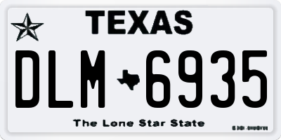 TX license plate DLM6935