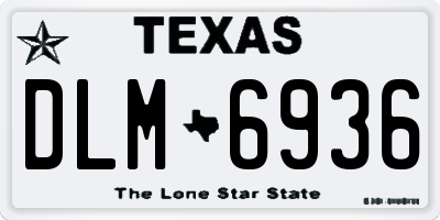 TX license plate DLM6936
