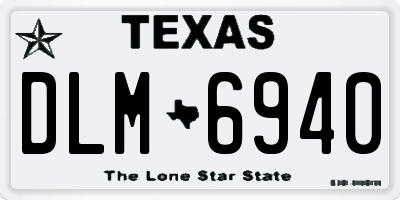 TX license plate DLM6940