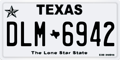 TX license plate DLM6942