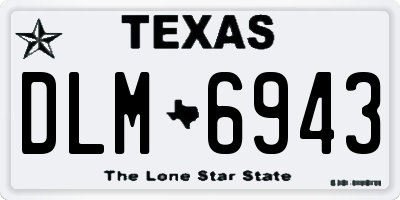 TX license plate DLM6943