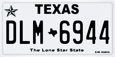 TX license plate DLM6944
