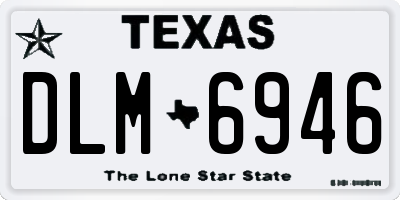TX license plate DLM6946