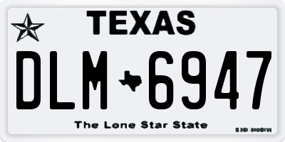 TX license plate DLM6947