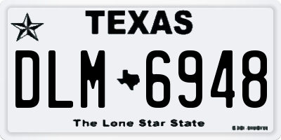 TX license plate DLM6948
