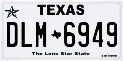 TX license plate DLM6949