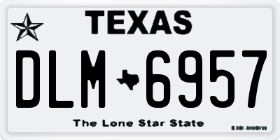 TX license plate DLM6957
