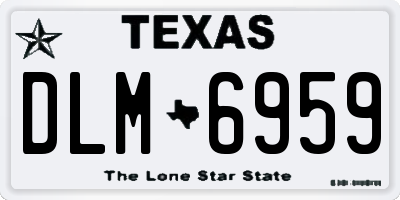 TX license plate DLM6959