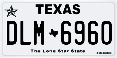 TX license plate DLM6960