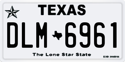 TX license plate DLM6961