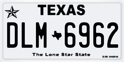 TX license plate DLM6962