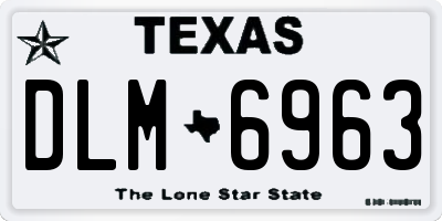TX license plate DLM6963
