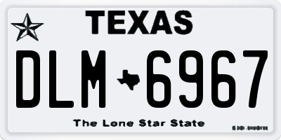 TX license plate DLM6967