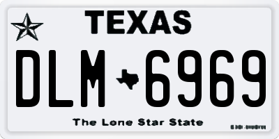 TX license plate DLM6969