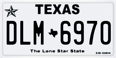 TX license plate DLM6970