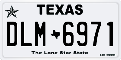 TX license plate DLM6971